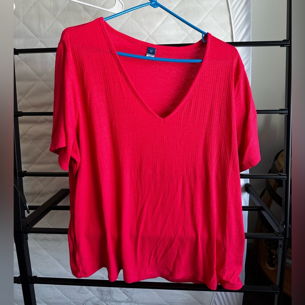 Magenta /Hot Pink V neck shirt
